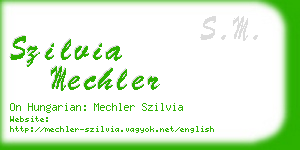 szilvia mechler business card